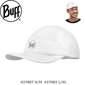 【BUFF バフ ランキャップ 437877 437082 5 PANEL GO CAP R-SOLID WHITE S/M L/XL 5 パネルゴーキャップ R-ソリッド ホワイト ランニングキャップ 速乾 サイズ調整可能 アウトドア/タウン/日焼け/UVカット/アウトドア/トレッキング【ユニセックス 男女兼用 】ネコポス発送