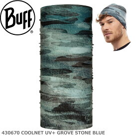 【BUFF】バフ 430670 COOLNET UV+ GROVE STONE BLUE Multifunctional Tubular Unisex ランニングマスク ネックチューブ ネックウォーマー フリーサイズ UPF50 オシャレ/カッコいい/タウン/日焼け/UVカット/ランニング/アウトドア/トレッキング/マスク/マスク素材