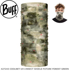 【BUFF】バフ 虫よけ 427243 COOLNET UV+INSECT SHIELD FUTURE FOREST GREEN フリーサイズ UPF50 ランニングマスク/ネックチューブ/オシャレ/カッコいい/タウン/日焼け/UVカット/ランニング/アウトドア/トレッキング/マスク/マスク素材/防虫