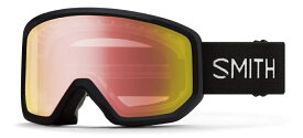 スノーゴーグル：SMITH スミス TRANSFER BLACK Photochromic Red Sensor Mirror 調光 トランスファー ブラック 調光レッドミラー/スキー/スノーボード/スノボ/ゲレンデ/パーク/オフピステ/バックカントリー/雪遊び/眼鏡対応/アジアンフィット【 ナカジマスポーツ 】