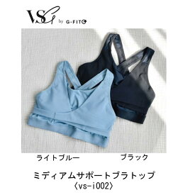 スポーツブラ VSG ビスジー ミディアムサポートブラトップ VS-I002 /揺れを抑える/取り外し可能カップで左右差へのフィット感調整可能//機能性ギア/フロントクロス/クロスバック/背面ホック/ジョギング/トレッキング/ダンス/ジム/フィットネス/BAJ/G-FIT【ネコポス発送】