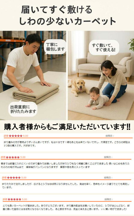 楽天市場】10畳 カーペット なかね家具 アレルギー対策 ウール 100% 床 