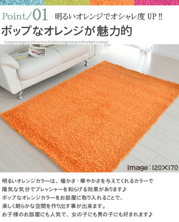 楽天市場】インポートラグ シャギーラグ 120×170 約1畳 長方形 