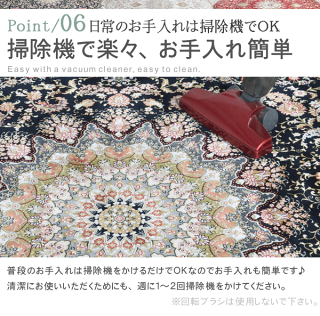 掃除機で楽々、お手入れ簡単