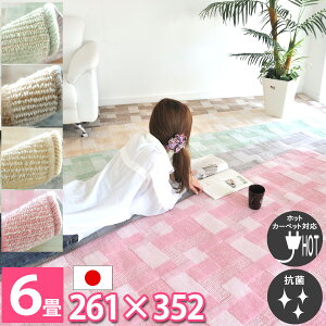 6�� �J�[�y�b�g �t���[�J�b�gOK ���_�� ���g�[�Ή� �]�ˊ�6�� 261×352cm �I�V�����C���e���A �􉽊w�f�U�C�� �z�b�g�J�[�y�b�g�Ή� �q������ �R�� ���킢�� �u���E�� �O���[�� �O���[ �s���N �x