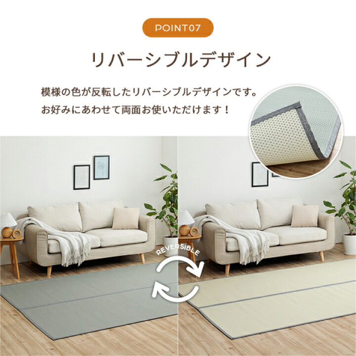 楽天市場】カーペット 8畳 畳の上から敷くだけ 江戸間8帖 約348×352cm 