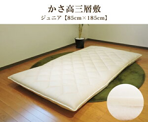 サンプル品・訳あり品 敷き布団 三層 ジュニア かさ高 ポリエステル 固芯入 キッズ 子供用 ふとん 日本製 寝具 敷布団 送料無料 ぶとん マット マットレス 敷きパッド 腰痛 極厚 眠り姫
