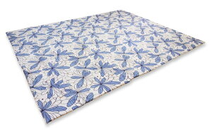 こたつ敷き布団 中敷き 全2色 フローラル 正方形 長方形 大判 ループ 固綿芯 防ダニ抗菌防臭加工 ポリエステル 防音・底付き感軽減 ラグ兼用 こたつマット 綿100% 日本製 眠り姫 100×100cm/100×14