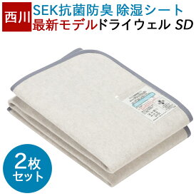 【2枚セット】除湿 除湿シート 湿気取り 西川 ドライウェル セミダブル 抗菌防臭 ドライウェル モイスファイン 防カビ からっと寝 湿気取り 除湿 布団 マットレス 布団下 カビ 無地 グレー シンプル CM13136001