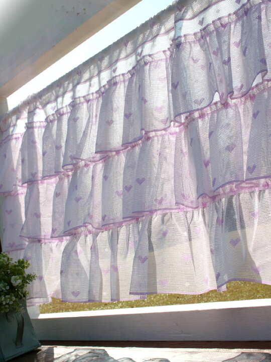 通販 おしゃれな花柄のカフェカーテン かわいい 手作り フリル 幅93ｃｍ 丈70ｃｍ Riversidemedicalarts Com