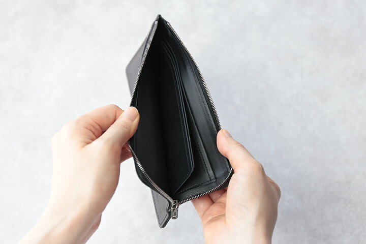 楽天市場】革 財布 レザー 本革 黒 エンベロープ 長財布【 ENVELOPE  