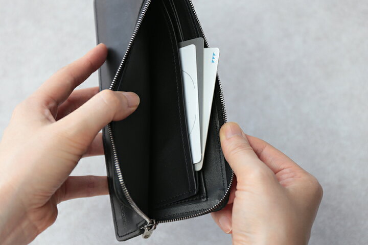 楽天市場】革 財布 レザー 本革 黒 エンベロープ 長財布【 ENVELOPE 