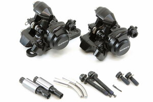 【即納】シマノ SHIMANO 軽量 高性能 ワイヤ式 フラットマウント メカニカルディスクブレーキ キャリパー BR-RS305-F/Rの前後 ローター無 ブラック EBRRS305RDRF EBRRS305F4RF
