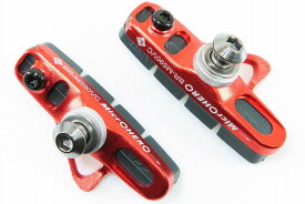 【即納】MicrOHERO カーボンリム用　キャリパーブレーキ　カートリッジ式　ブレーキシュー　BC-M590VC　レッド　CNCアルミ合金ハウジング　シマノ／スラム互換　ロード用