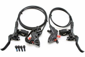【即納】シマノ（SHIMANO） DEORE 高性能 油圧ディスクブレーキ BL-M6100 BR-M6120 制動力1.5倍アップ 4ピストン 4ポッドキャリパー ローター無 前後セット ブラック