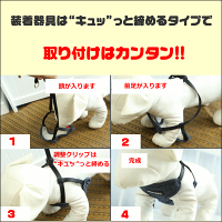 【メール便送料無料】胸あてのフィットハーネスリードセット(デニム)(S〜Mサイズ)【HLS_DU】【RCP】05P05Apr14M