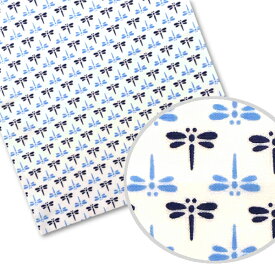 てぬぐい 小紋柄 青とんぼ