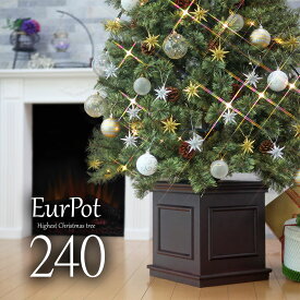 【最大20%OFF先着クーポン】クリスマスツリー おしゃれ かわいい 北欧 240cm 高級 ヨーロッパトウヒツリー オーナメント 飾り セット ツリー ヌードツリー ornament Xmas tree EurPot ベツレヘムの星 L