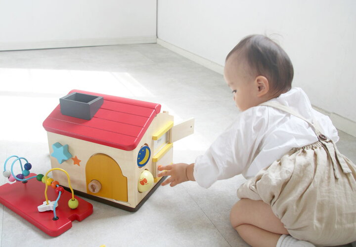 楽天市場 知育玩具 おもちゃ エドインター 玩具 知育 森のわくわくハウス 子供 かわいい おしゃれ 男の子 女の子 1歳 2歳 3歳 4歳 5歳 えんとつあそび 音あそび かぎあそび 回転あそび とびらあそび ボール ごっこあそび Dik 恵月人形本舗