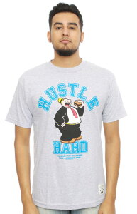 DGK (fB[W[P[) TVc |pC Popeye Hustle Hard T-Shirt Grey XP{[ SKATE SK8 XP[g{[h
