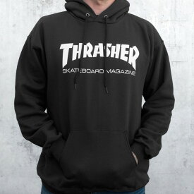 THRASHER (スラッシャー) US パーカー プルオーバー Skate Mag Hood Black スケボー SKATE SK8 スケートボード