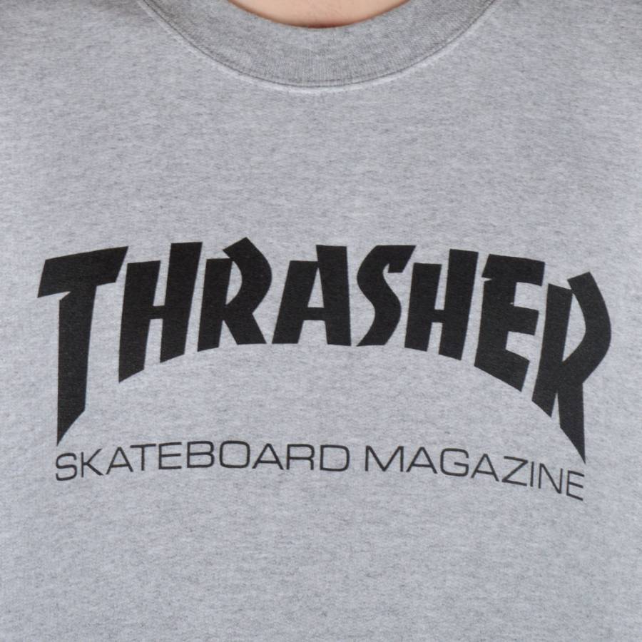 THRASHER(スラッシャー)US企画 トレーナー スウェット Skate Mag Crewneck Gray メンズ カジュアル ストリート  スケボー SKATE SK8 スケートボード HARD CORE PUNK ハードコア パンク HIPHOP ヒップホップ SURF サーフ レゲエ  