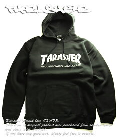 Thrasher (スラッシャー) JP パーカー プルオーバー Mag Logo Hooded Sweat Black スケボー SK8 SKATE スケートボード