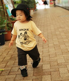 NINJA X (ニンジャエックス) キッズ ベビー Tシャツ 子供 2017 BB-Sampling Baby・Kids T-shirt 100-120サイズ Natural スケボー SKATE SK8 スケートボード