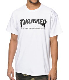 Thrasher (スラッシャー) Tシャツ Mag Logo T-Shirt White スケボー SKATE SK8 スケートボード