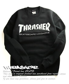 THRASHER (スラッシャー) JP トレーナー スウェット Skate Mag Logo Crew Neck Sweatshirt Black スケボー SKATE SK8 スケートボード