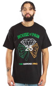 Diamond supply × House Of Pain (ダイヤモンドサプライ×ハウス オブ ペイン) Tシャツ H.O.P x Diamond T-Shirt Black HIPHOP ヒップホップ