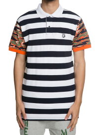 Billionaire Boys Club ポロシャツ 半袖 ビリオネアボーイズクラブ The Peacemaker Polo White Multi(ボーダー/カモ柄)スケボー