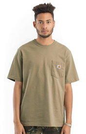 CARHARTT (カーハート) US企画 Tシャツ 半袖 Workwear Pocket T-Shirt Desert ポケット付