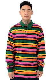 LAZY OAF (レイジーオーフ) ポロシャツ 長袖 Stripy Polo Shirt Multi-color
