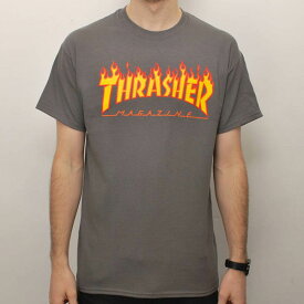 Thrasher (スラッシャー) US Tシャツ Flame Logo T-Shirt Charcoal