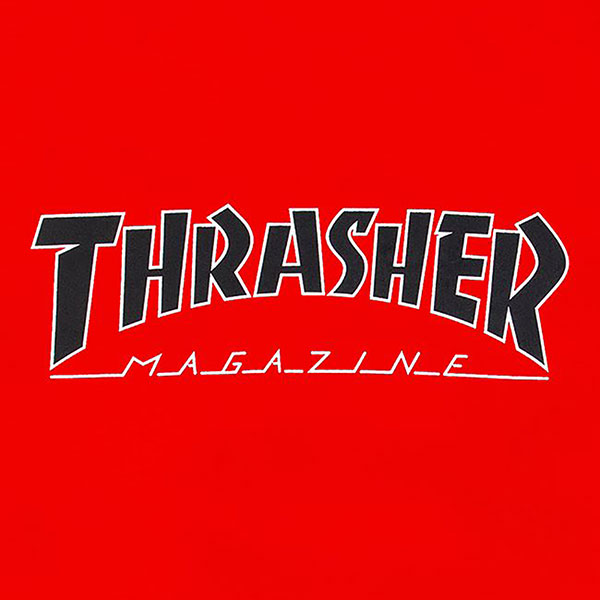 Thrasher Magazine スラッシャー マガジン Us企画 Salenew大人気 Tシャツ Outlined T Shirt Red スケボー Skate Sk8 スケートボード ヒップホップ サーフ ハードコア Hard パンク Surf スノ レゲエ Punk Reggae スノボー Hiphop Core