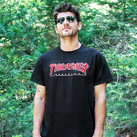 Thrasher (スラッシャー) US Tシャツ Outlined T-Shirt Black スケボー SKATE SK8 スケートボード