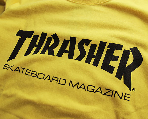 Thrasher Magazine スラッシャー マガジン Tシャツ Mag Logo S Tee Banana Yellow Black スケボー Skate 日本産 Re Punk レゲエ サーフ ハードコア Core パンク ヒップホップ Hard Surf Hiphop Sk8 スケートボード
