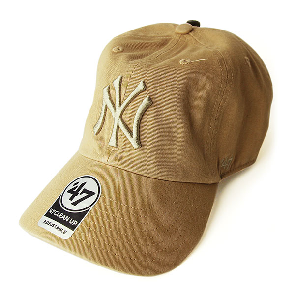 47 Brand フォーティセブン ベースボールキャップ 帽子 キャップ ダッドハット Yankees Mlb 47 Up ヤンキース Khaki メジャーリーグ Tonal Clean 人気海外一番
