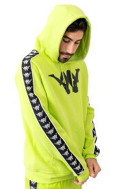 Kappa (カッパ) パーカー プルオーバー Authentic Baccello Pullover Hoodie Green Lime