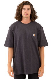 CARHARTT (カーハート) US Tシャツ (K87) Workwear Pocket T-Shirt Carbon Heather ポケット付き 無地