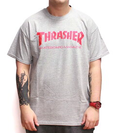 THRASHER (スラッシャー) Tシャツ Skate Mag T-Shirt Grey/Red スケボー SKATE SK8 スケートボード