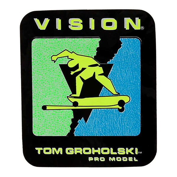 Vision ビジョン ステッカー 年中無休 シール Tom Groholski Sticker 80年代復刻 スケボー SKATE SK8 スケートボード SURF ヒップホップ HARD PUNK CORE reggae パンク ハードコア サーフ 卓越 HIPHOP レゲエ