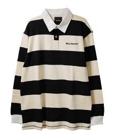 40s & Shorties (フォーティーズアンドショーティーズ) ラガーシャツ 長袖 Regulation Rugby Shirt Black/White