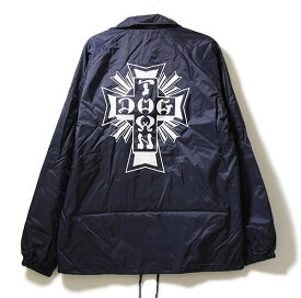 Dogtown Skateboards (ドッグタウン) US コーチジャケット WINDBREAKERS Cross Logo Navy / White スケボー SKATE SK8 スケートボード HARD CORE PUNK ハードコア パンク