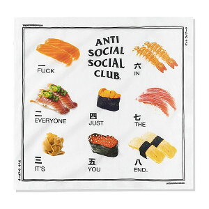 AntiSocialSocialClub (�A���`�\�[�V�����\�[�V�����N���u) �e�[�u���N���X �z �o���_�i Table For 1 Bandana White �J�W���A�� �X�g���[�g �X�P�{�[ SKATE SK8 �X�P�[�g�{�[�h HARD CORE PUNK �n�[�h�R�A �p���N H