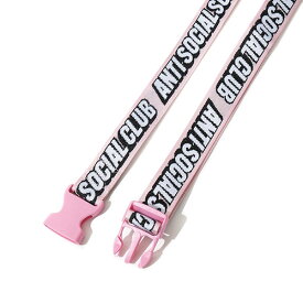 AntiSocialSocialClub (アンチソーシャルソーシャルクラブ) 荷物 ストラップ Safe And Sound Pink Luggauge Strap カジュアル ストリート スケボー SKATE SK8 PUNK パンク HIPHOP ヒップホップ SURF サーフ レゲエ