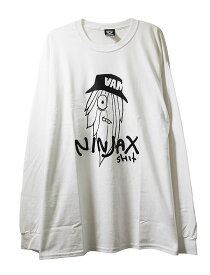 NINJA X (ニンジャエックス) オリジナル ロンT ロングTシャツ 長袖 Hairy Long Sleeve T-Shirt White