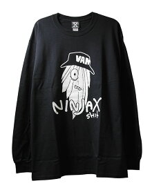 NINJA X (ニンジャエックス) オリジナル ロンT ロングTシャツ 長袖 Hairy Long Sleeve T-Shirt Black