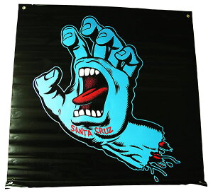"SANTA CRUZ (�T���^�N���[�Y) �o�i�[ �Ǌ|�� �唻�t���b�O Screaming Hand Color Banner 36""X36"" Back (91×91cm) �X�P�{�[ SKATE SK8 �X�P�[�g�{�[�h �X�N���[�~���O�n���h"